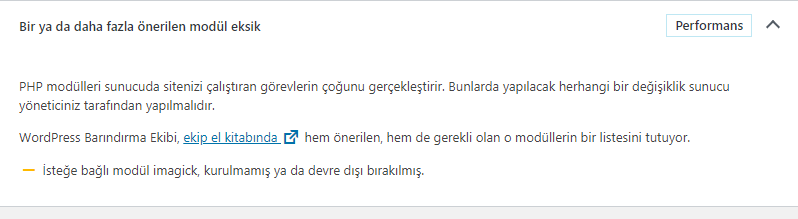 İsteğe Bağlı Modül imagick
